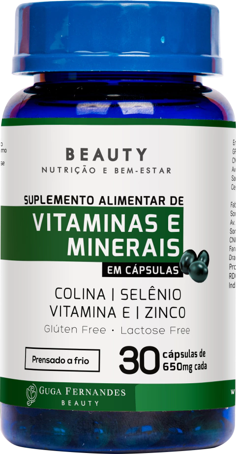 Suplemento alimentar de COLINA + SELÊNIO + VITAMINA E + ZINCO